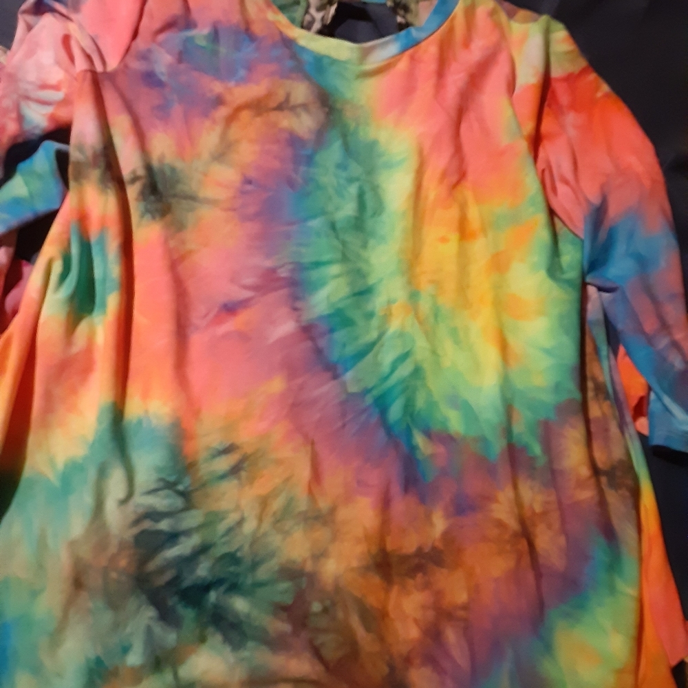COPY - Leopard and tye dye top